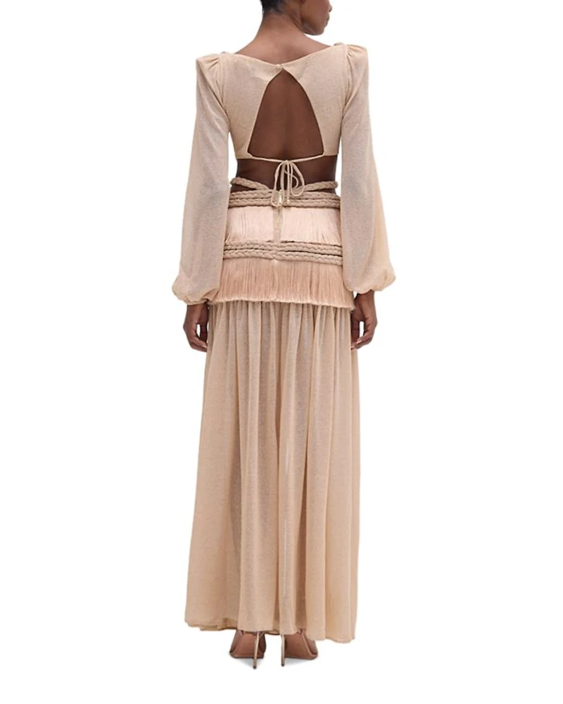 Rope Trim Fringe Dress