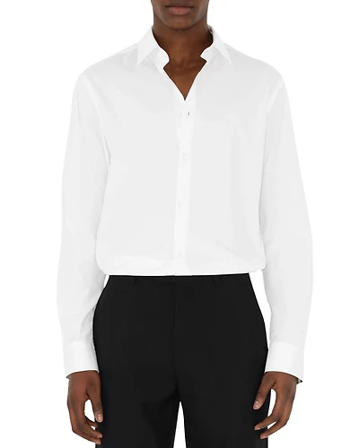 Sherfield Cotton Stretch Equestrian Knight Embroidered Check Trimmed Slim Fit Button Down Shirt
