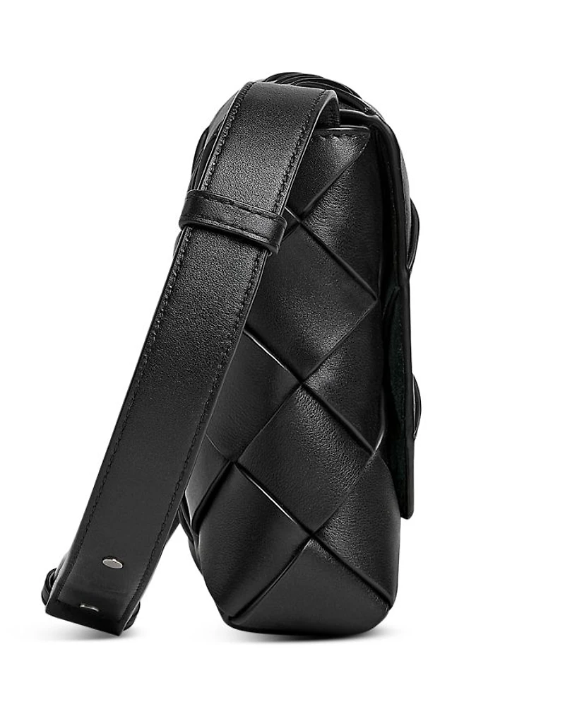 Diago Intreccio Leather Crossbody Bag