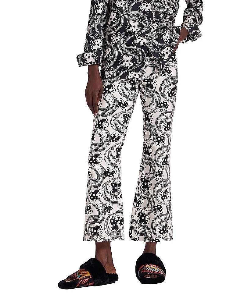 La DoubleJ The Cropped Flare Jean Aperol White/Blac