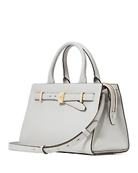 Deco Pebbled Leather Medium Satchel