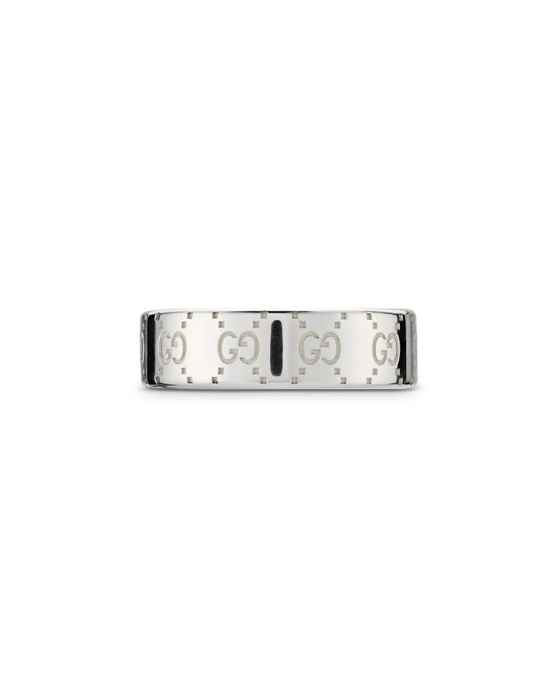 Sterling Silver Gucci Signature Logo Band