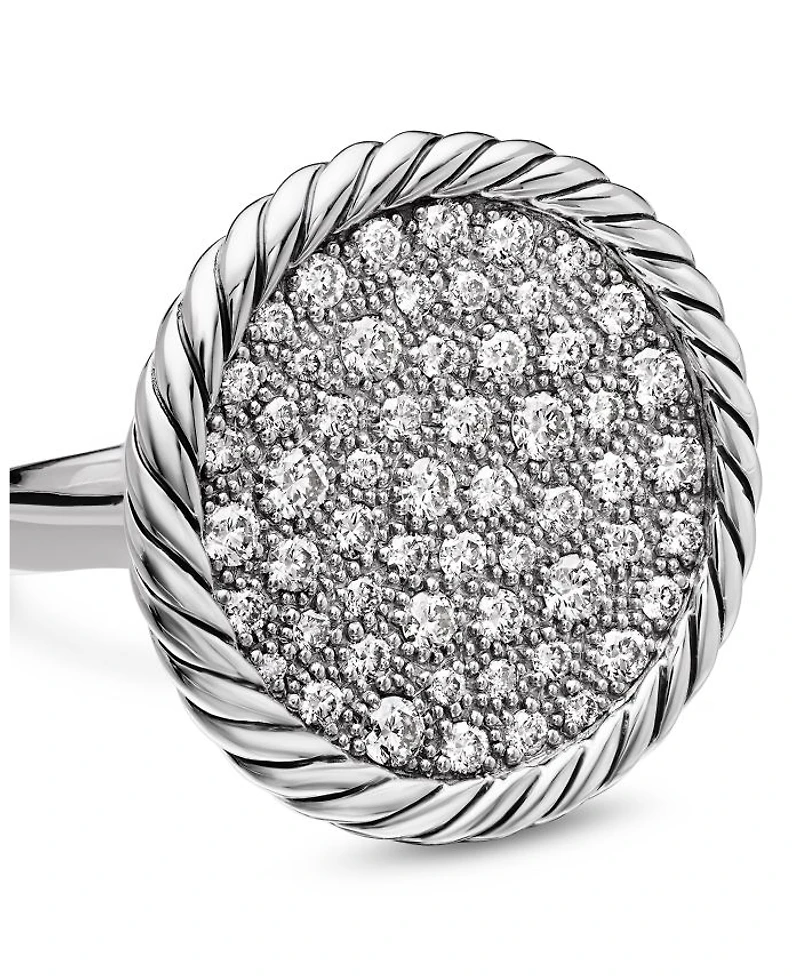 Sterling Silver DY Elements® Pavé Diamond Ring