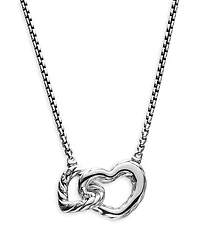 Sterling Silver Cable Collectibles® Diamond Heart Pendant Necklace, 15-17"