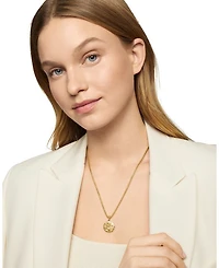 18K Yellow Gold Diamond Zodiac Amulet Pendant
