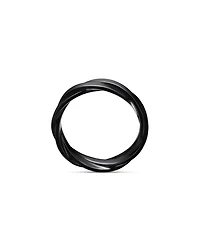 Men's DY Helios Band Ring Black Titanium, 6mm