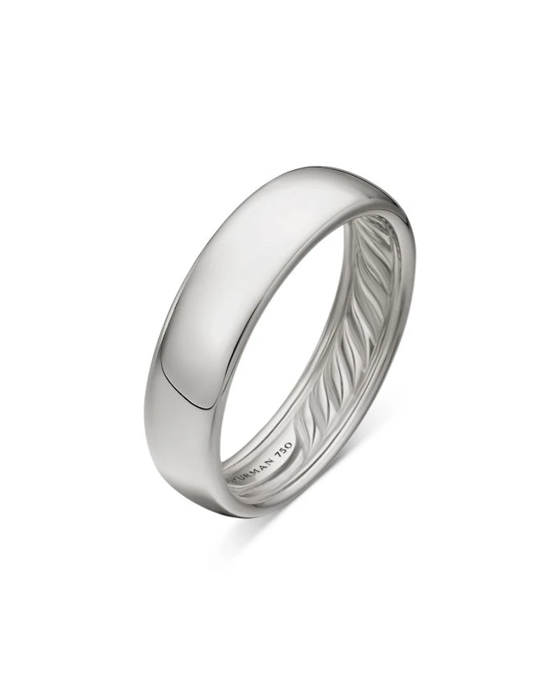 Men's 18K White Gold Classic Band