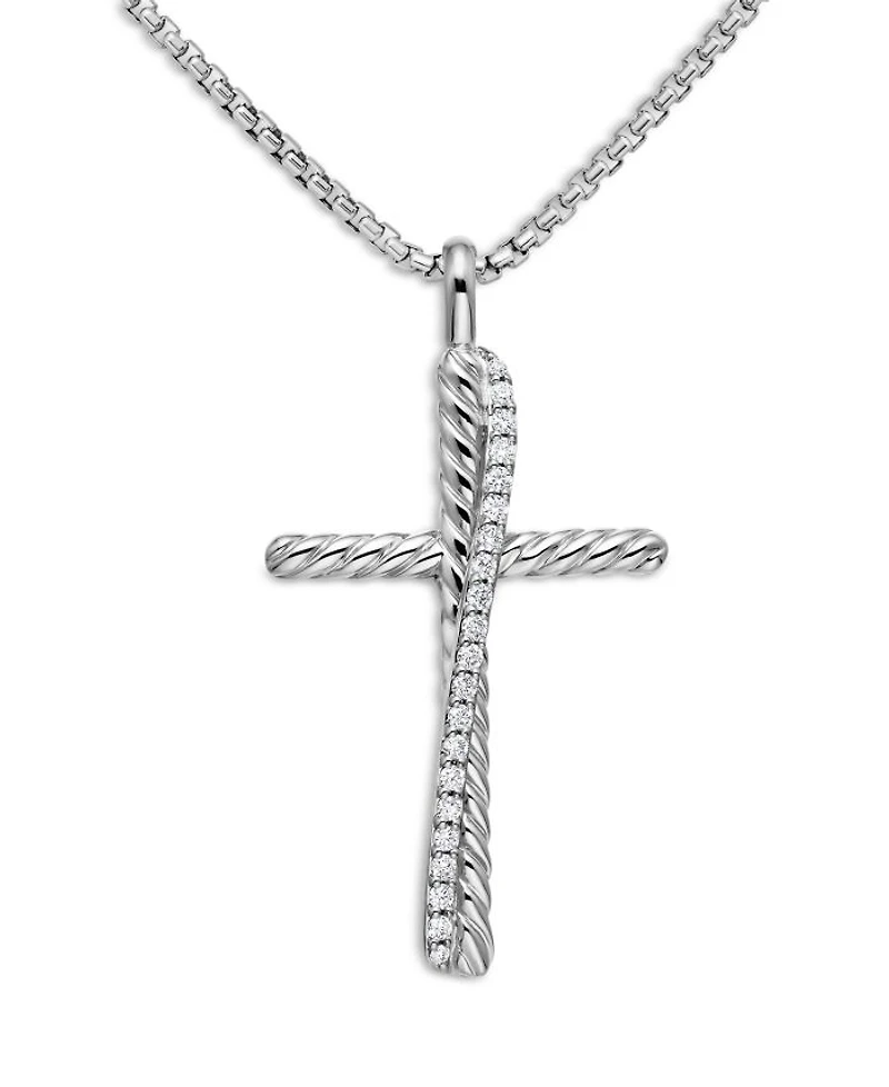 Crossover Cross with Diamonds on Chain