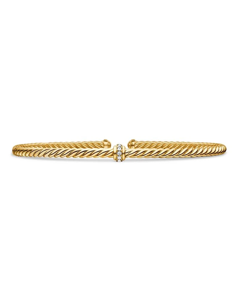 Renaissance Center Station Bracelet with Diamonds 18K Gold