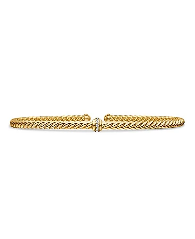 Renaissance Center Station Bracelet with Diamonds 18K Gold