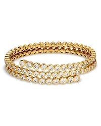 Nadri Dazzle Cubic Zirconia Bezel Triple Flex Wrap Bracelet