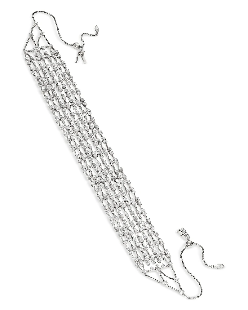 Nadri Cabaret Cubic Zirconia Multi Row Choker Necklace, 15 - Exclusive