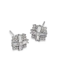 Diamond Stud Earrings in 14K White Gold, 0.65 tcw