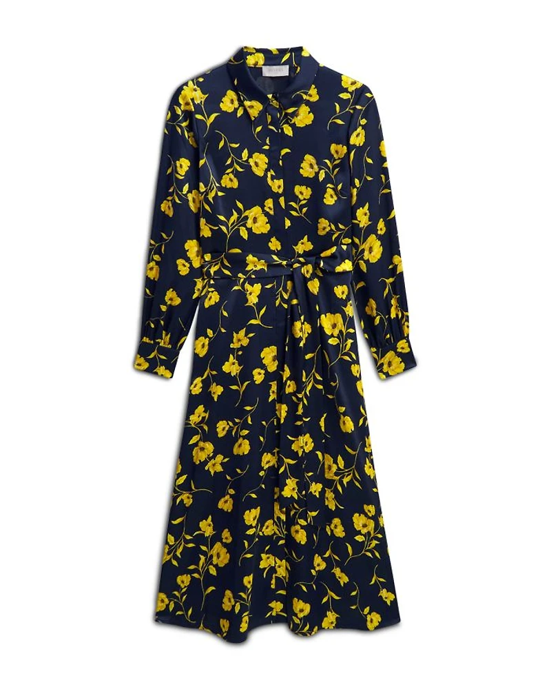 Amelia Satin Shirt Dress