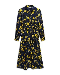 Amelia Satin Shirt Dress