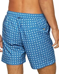 Bulldog Dahlia Drawstring 6" Swim Trunks