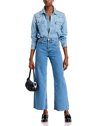 High Rise Cropped Wide Leg Jeans Runyon