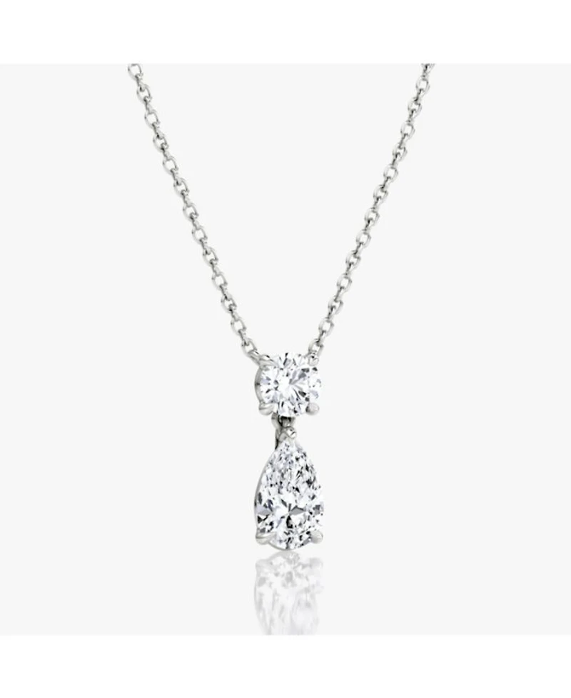 Signature Duo Drop Necklace 14K Yellow Gold