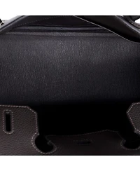 Birkin 30 Handbag Brown Togo with Palladium Hardware