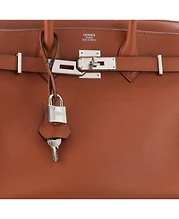 Birkin 30 Handbag Brown Novillo with Palladium Hardware