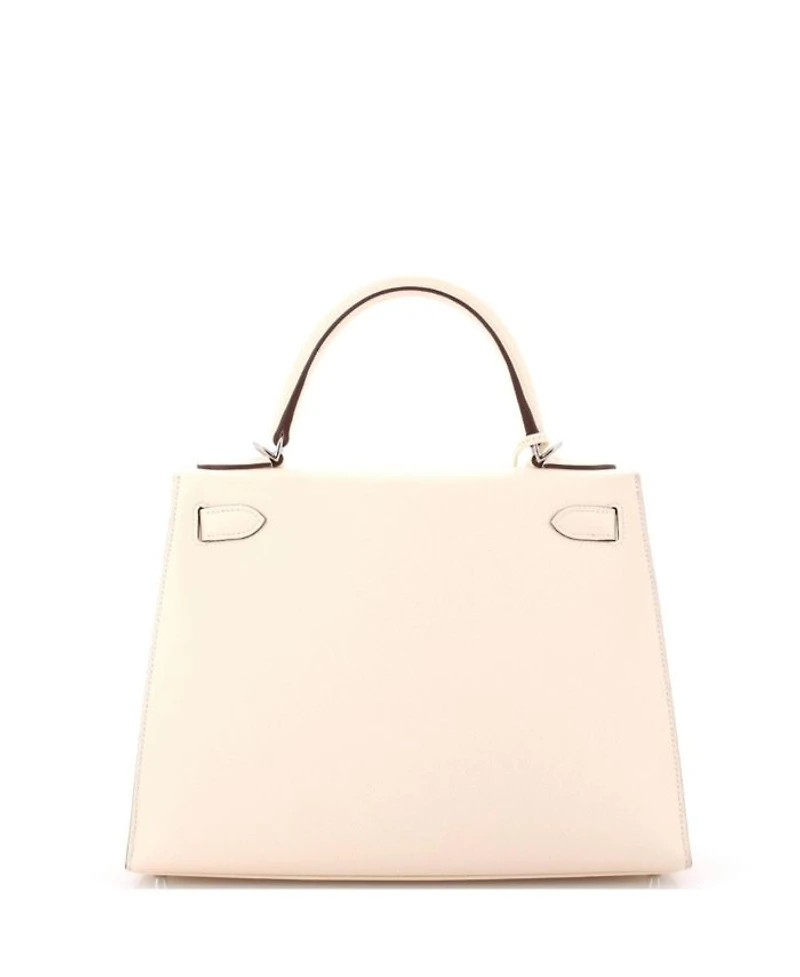 Kelly 28 Handbag Verso Epsom with Palladium Hardware