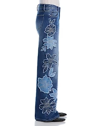 Charlee x Denim Patch Wide Legs Jeans Medium Wash