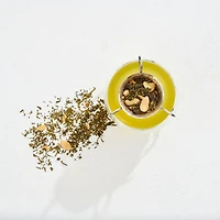 Almond Matcha Green Tea for Joy, 6 oz. Violet Glass Apothecary Jar