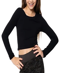 Malibu Sugar Malibu Sugar Girls' Goes with Everything Long Sleeve Seamless Top