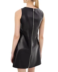 Lozana Reversible Leather Mini Dress
