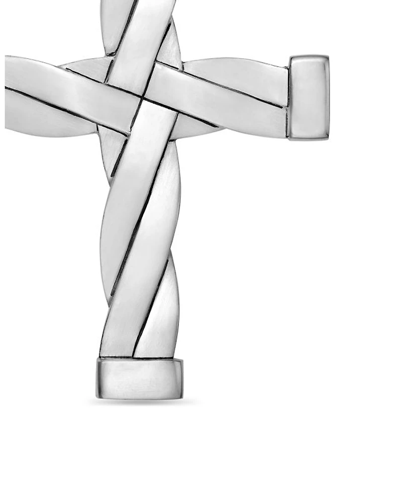 Men's DY Helios Cross Pendant in Sterling Silver, 48mm