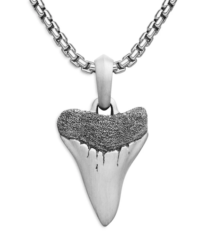 Men's Sterling Silver Shark's Tooth Amulet