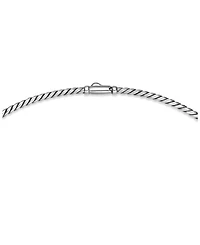 Sterling Silver Sculpted Cable Necklace, 15.5"
