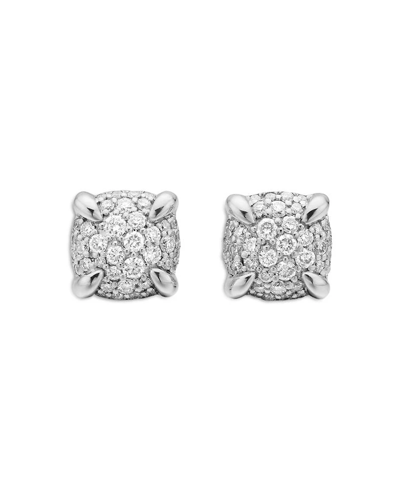 Sterling Silver Petite Chatelaine® Diamond Pavé Stud Earrings