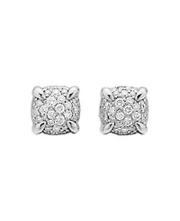 Sterling Silver Petite Chatelaine® Diamond Pavé Stud Earrings