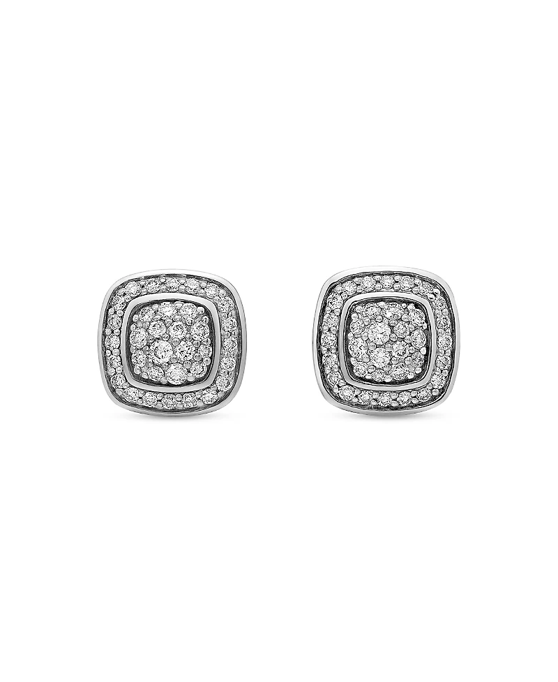 David Yurman Petite Albion Stud Earrings with Pave Diamonds