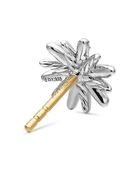 Sterling Silver Petite Starburst Stud Earrings with Diamonds