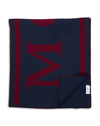 Logo Stripe Wool Scarf
