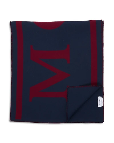 McQueen Logo Stripe Wool Scarf