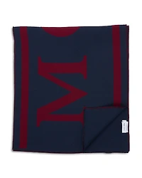 McQueen Logo Stripe Wool Scarf