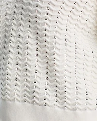 Mozart Scallop Stitch Polo Sweater