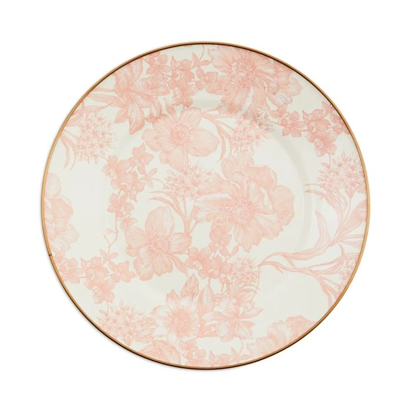 Rosy English Garden Enamel Dinner Plate