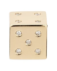 Adina Reyter 14K Yellow Gold Diamond Dice Floating Charm Pendant