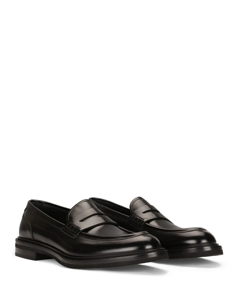 Men's Brushed Leather Loafers