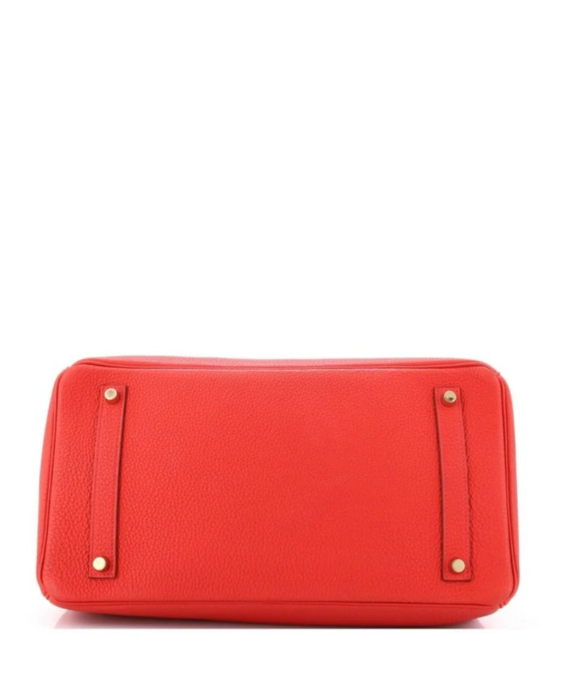 Birkin Handbag Red Togo with Gold Hardware