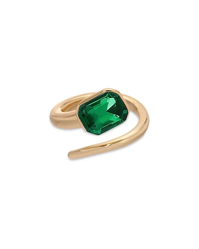Color Stone Deco Ring 18K Gold Plated