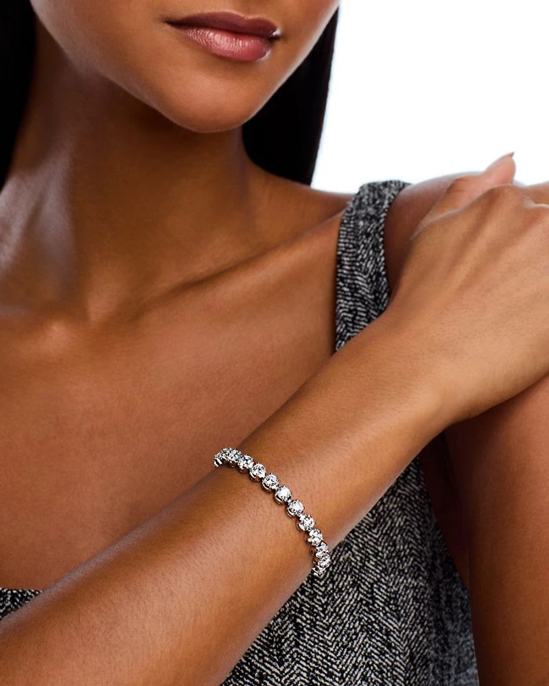 Certified Lab Grown Diamond Tennis Bracelet in 18K White Gold