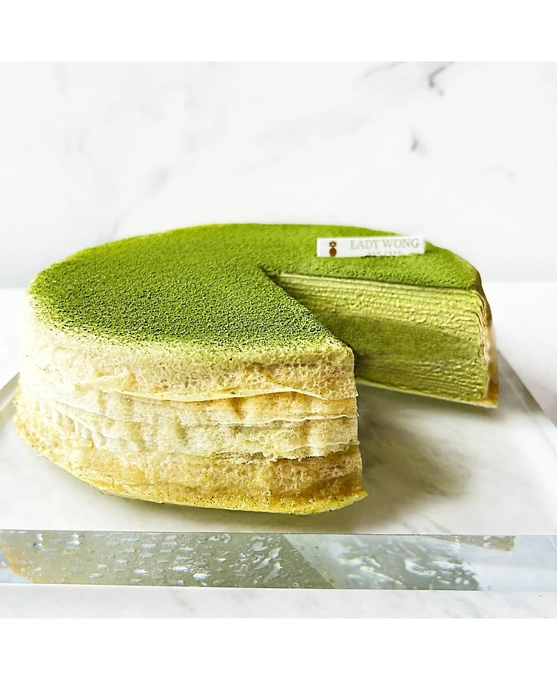 Lady Wong Pandan Matcha Mille Crepe Cake