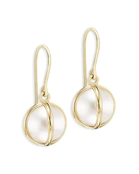 L. Klein 18K Yellow Gold Celeste Cultured Freshwater Pearl Drop Earrings