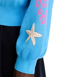 The Bell Sleeved Cropped V Neck Cardigan Sweater