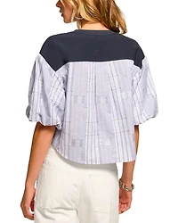 Toula Mixed Media Top